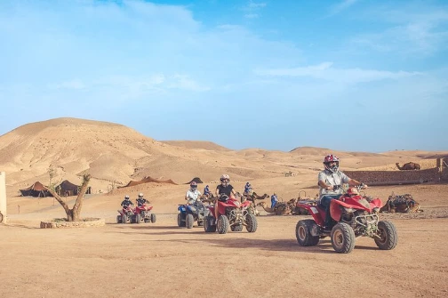 quad biking in Agafay desert, Morocco