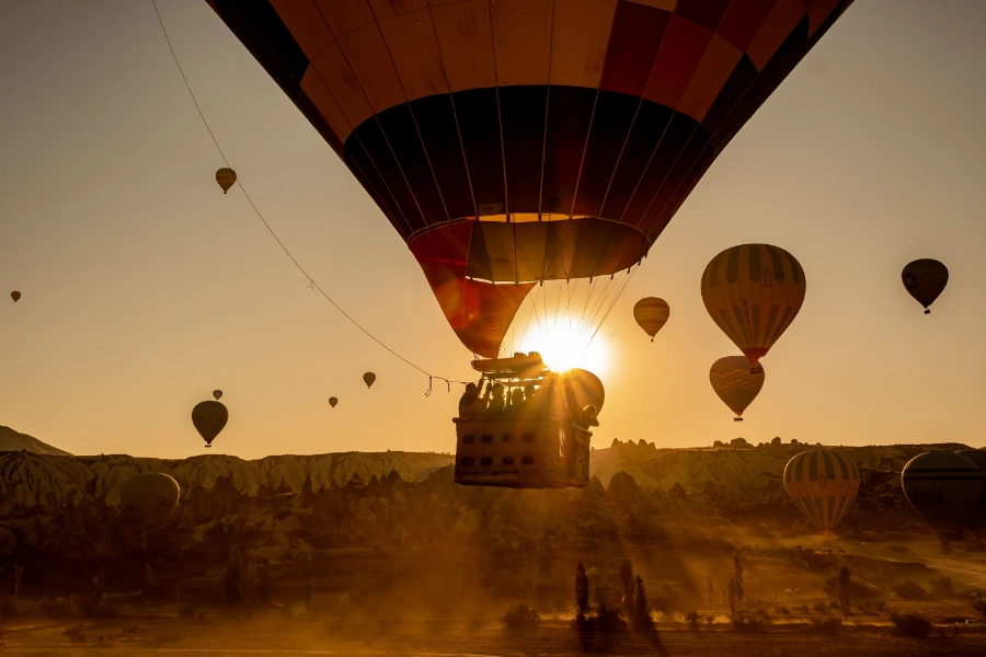 hot air balloons in Marrakech Morocco