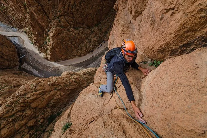 one among the best tourist activities in Morocco : Todra gorge climbing