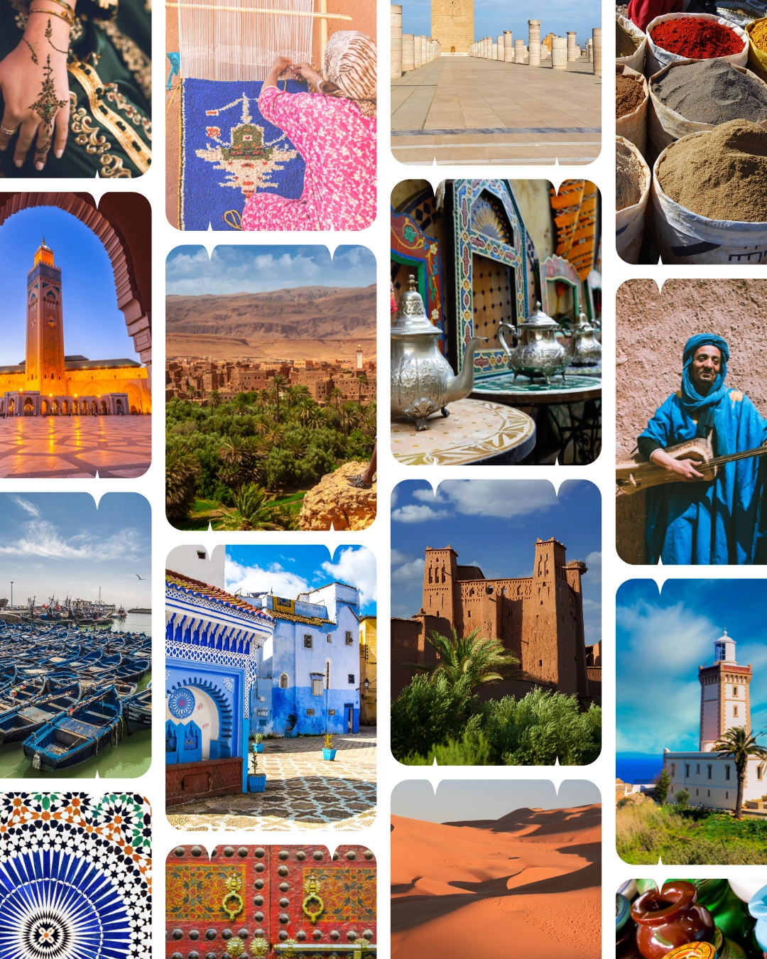 A collection of Moroccan places and cultures.