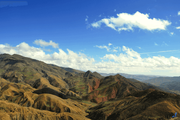 Natural view of rocks in the Moroccan Atlas mountains