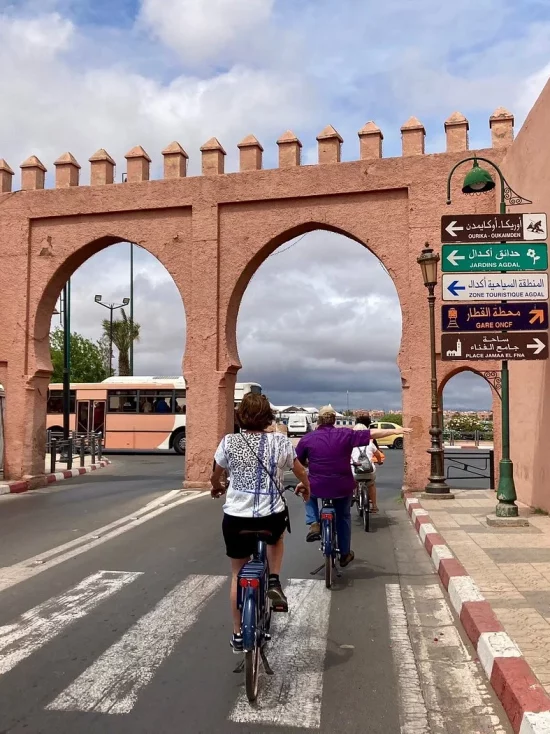 tourists bike activities in Morocco
